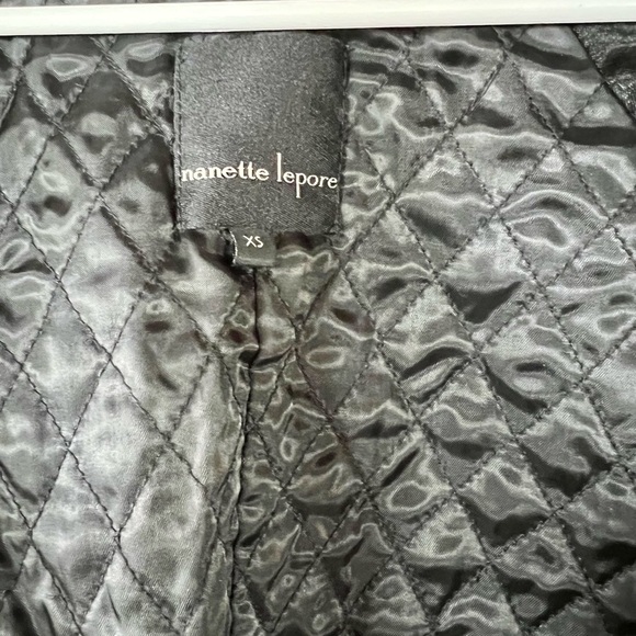 Fur and Wool Jacket Hooded Gold Hardware Size XS Nanette Lepoire - Picture 9 of 9